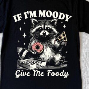 Retro Raccoon Graphic T-Shirt - Funny Food Lover Meme Tee
